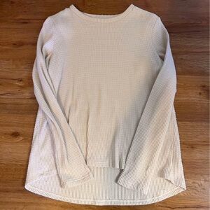 american eagle waffle knit long sleeve top